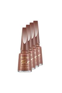 Flormar Jelly Look Nail Enamel Terracotta Oje 4'lü Set