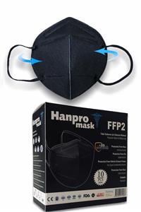 hanpromask Siyah Renk Ffp2 Koruyucu Maske 10 Adet