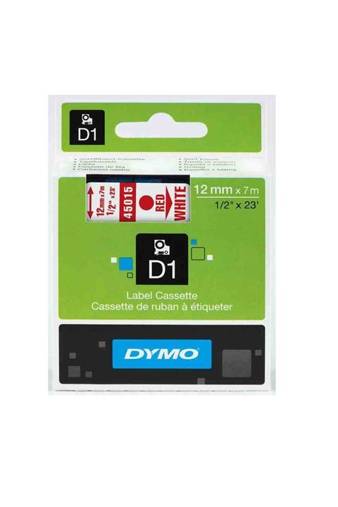 Dymo Şerit D1 12Mmx7Mt Beyaz/Kırm 720550 45015