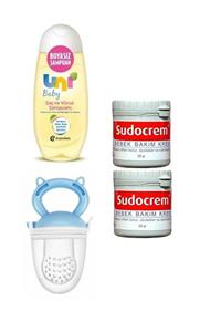 Uni Baby Günlük Kullanıma Uygun Saç Ve Vücut Şampuanı 200 Ml+sudocrem Bakım Kremi 125 Gr*2+meyve Süzgeci Mavi