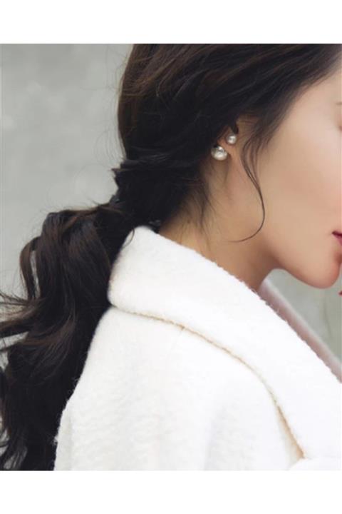 Atölye Düş Çift Taraflı Rose Gold Top Küpe.