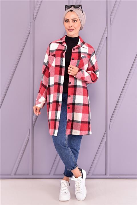 ModaMerve Oduncu Gömlek Kırmızı 14529