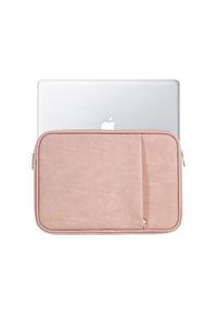 SKOG Visby 15.6 Inch Macbook Laptop Kılıfı Pudra Vegan Deri