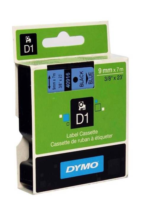 Dymo D1 Yedek Şerit 9mmx7m Mavi/Siyah 40916