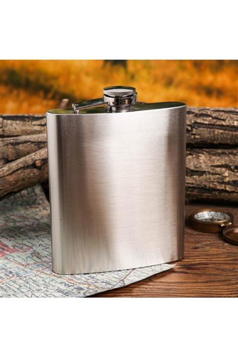 MOBGİFT 7 Oz Paslanmaz Çelik Cep Matarası Kanyak Viski Şişesi