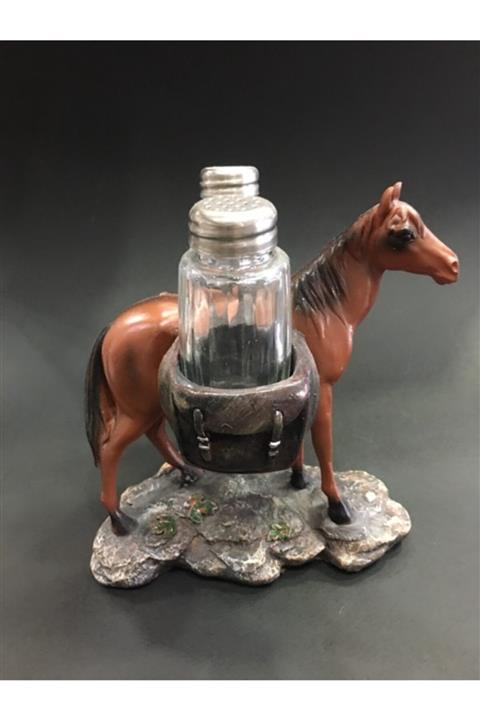 Mansa musa At Objeli Dekoratif Ve Kullanımlık Baharat-tuzluk