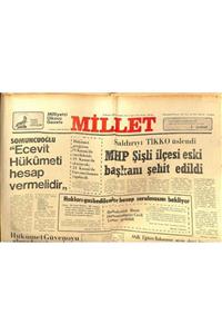 Gökçe Koleksiyon Millet Gazetesi 15 Kasım 1979  Çay Kur İflas Etme Tehlikesi Geçiriyor