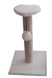 patizipetshop 70 Cm Beyaz,kırmızı,gri,pembe Pelus Top Oyuncaklı Tırmalama Tahtası
