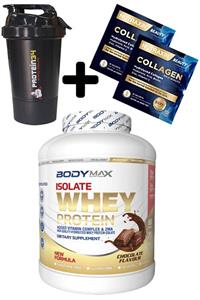 BODYMAX Isolate Whey Protein Tozu 2040 gr 68 Servis çikolata Aromalı Shaker  2 Hediyeli