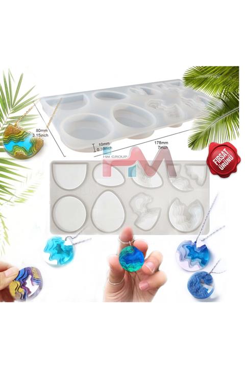Pasif 3d Silikon Epoksi Reçine Okyanus Ada Takı Kalıbı