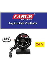 Carub Oto Vantilatör 24v Torpido Üstü Tekli Fan Ayarlı