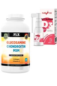 FLX Glucosamine Chondroitin Msm 300 Tablet Ve Vitamin D3 400 Iu 20 ml