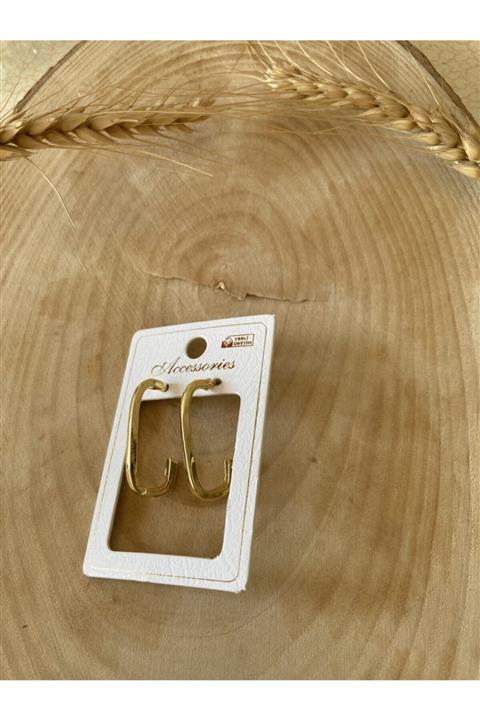 Ole Aksesuar Gold Renk Geometrik Model Küpe