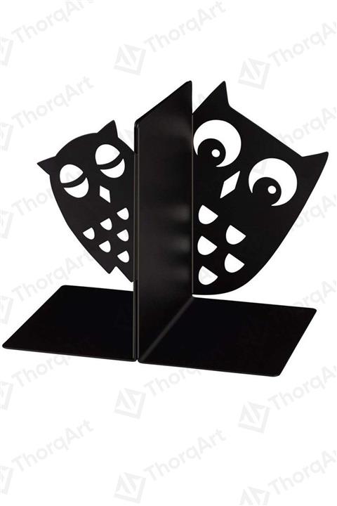 thorqtech Dekoratif Metal Kitap Tutucu Baykuş Figürlü Kitap Desteği Kitaplık Organizer