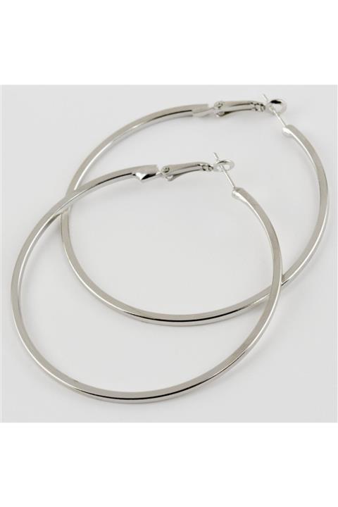 Quality Star Köşeli Halka Küpe 6 Cm