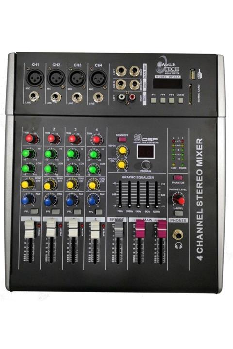 Eagletech Mp-68a 2x250 Watt 4 Kanal Power Mikser
