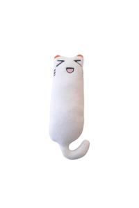 Babywind Çıngıraklı Ve Sesli Peluş Kedi Oyuncağı Beyaz