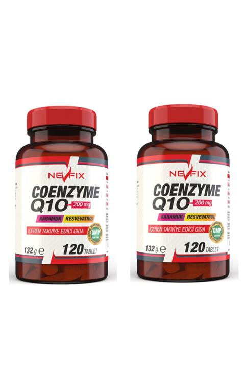 Nevfix Coenzyme Q10 200 Mg Koenzim Q10 120 Tablet X 2 Kutu