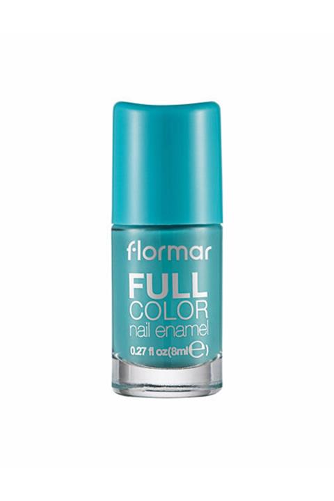 Flormar Full Color Nail Enamel Açık Turkuaz Yoğun Pigmentli  Oje