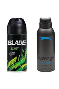 Blade Racer Erkek Deodorant150 ml + Slazenger Mavi Actıves Sport Bay Deodorant 150 ml