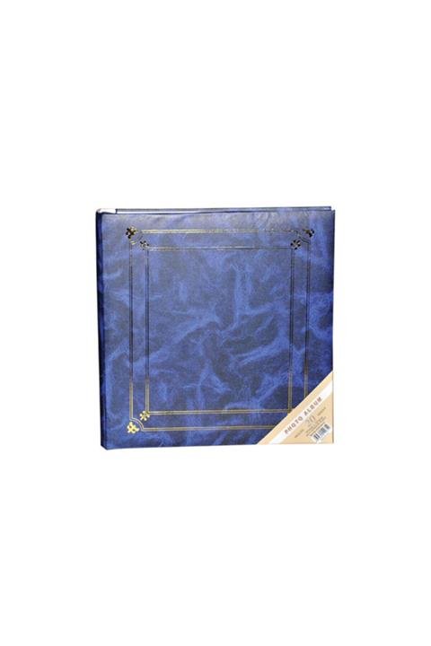 SARA 20 Yaprak ( 40 Sayfa ) 315x325mm Ciltbezli Yapıştırmalı Fotoğraf Albümü Mavi