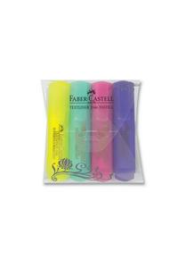 Faber Castell Textliner 1546 Pastel Fosforlu Kalem 4`lü Set