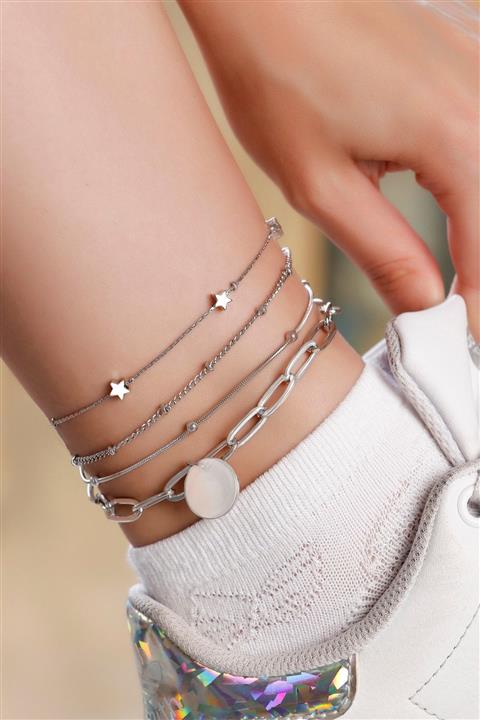 Ervalina Daire Figürlü Yıldız Detaylı Halhal