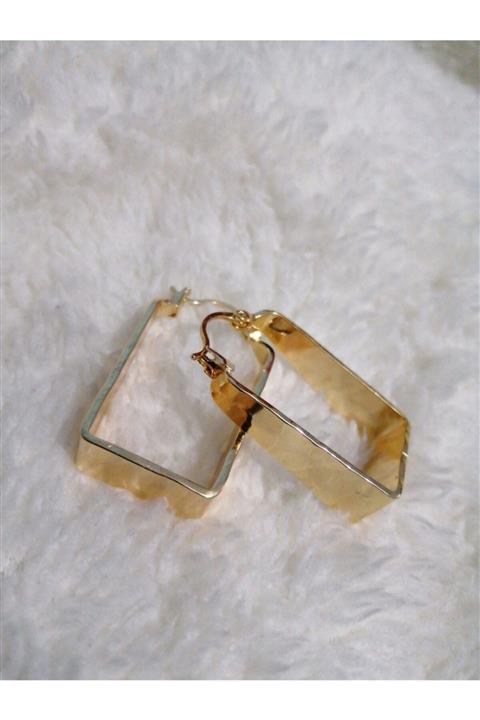 SunSet Fashion Gold Dikdörtgen Küpe