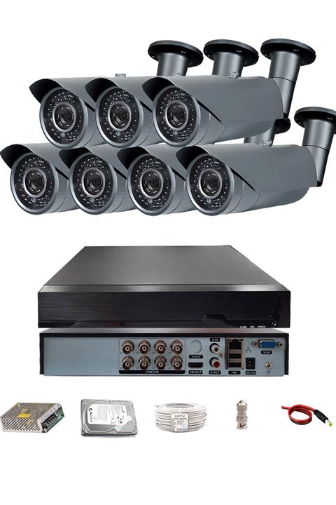 qromax Pro 2042 7' Li 5 Megapiksel Sony Lens 1080p Aptina Sensör Güvenlik Kamerası Seti