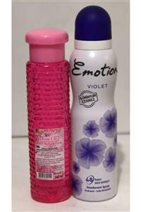 Emotion Rose City Gül Kolonyası 150 ml Alana Violet Deodorant 150 ml Hediye