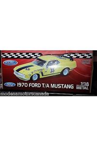 Mustang 1/18 1970 Boss 302 Welly Diecast Model Araba Sarı Renk