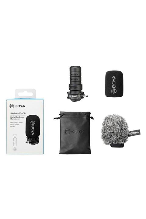 BOYA By-dm100-op Dji Osmo Pocket Uyumlu Shotgun Mikrofon