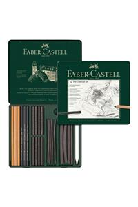 Faber Castell Pitt Charcoal Kömür Karakalem Eskiz Çizim Seti 24 Parça