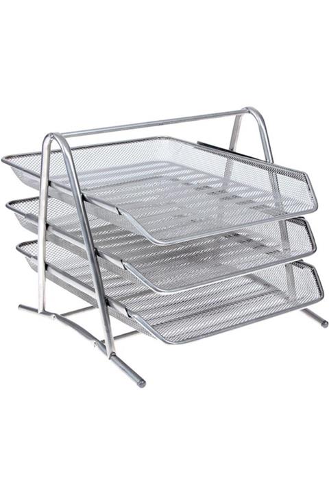 Mas Bion Perfore 3lü Evrak Rafı Gri