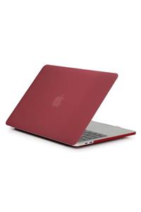 KIZILKAYA Bordo Mat Apple Macbook Air 2020 Model A2337 13 Inç M1 Touch Id Sert Kapak Koruma Kılıf