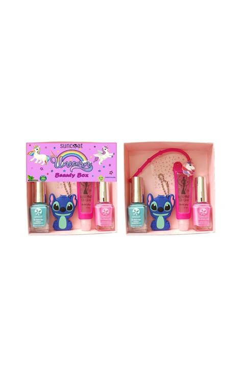 Suncoat Unicorn Beauty Box - Bubble Gum Aromalı Baby Unicorn Ve Pembe Turkuaz Renkli Oje