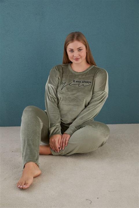 MISSIS PIJAMA Bayan Battal Beden Kadife Pijama Takım