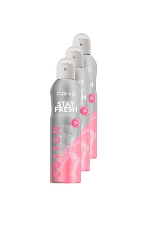 Farmasi Deodorant - Stay Fresh Cotton Deodorant Kadın 150 Ml 3'lü Set