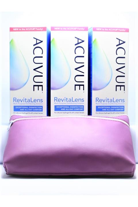 ACUVUE Revitalens Lens Solüsyonu 3 X 360ml Makyaj Çantası Hediyesiyle