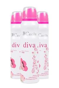 Cecile Kadın Beyaz Deodorant 150 ml 3 Adet