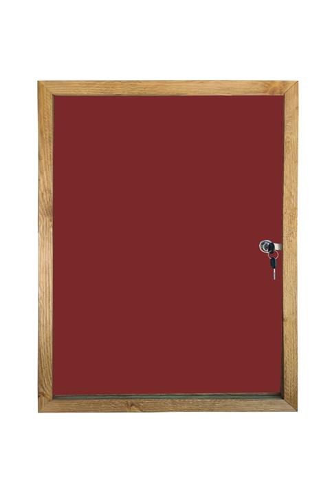 ABC 50x70 Camekanlı Ahşap Çerçeve Apartman Ilan Duyuru Panosu