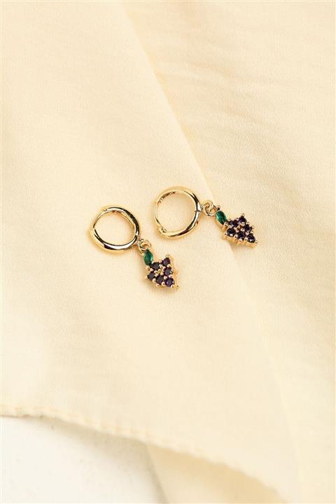 bikgedesign Mor Üzüm Küpe