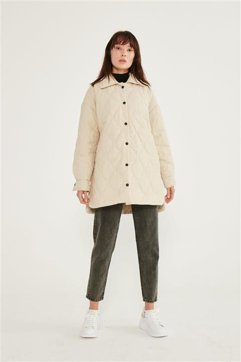 EMNORA Kadın Bej Kapitone Mont