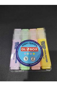 GLOBAX Globox Pastel Fosforlu Işaretleme Kalemi 4'lü