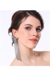 impressive Zincirli Tek Earcuff / Kulak Takısı / Kulak Aksesuarı (silver)