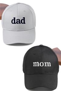 ŞapkaMania Dad Mom 2'li Kep Set