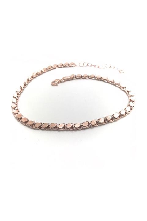 Erer Gümüş Gümüş Arpa Zincir Pullu Halhal