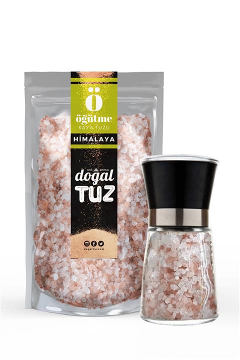 Doğaltuz Siyah Değirmen (orta Boy) + 1 Kg Orijinal Himalaya Tuzu Öğütme (granül Form)