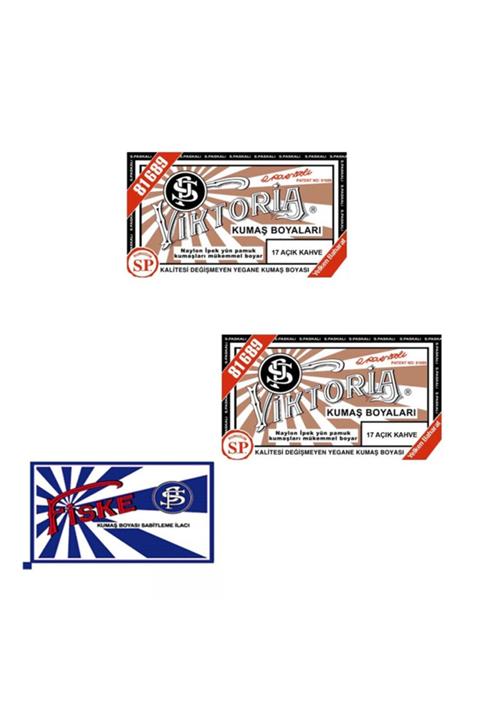 Viktoria Açık Kahve Kumaş Boya X 2 Adet + Fiske