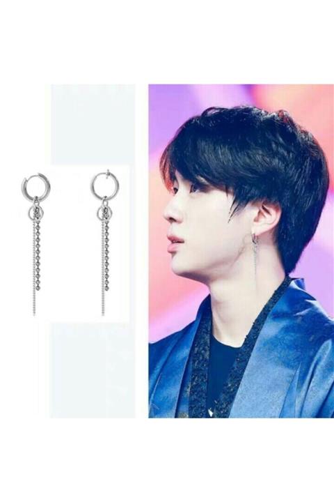 ema Unisex Beyaz Bts Army Jın Küpe